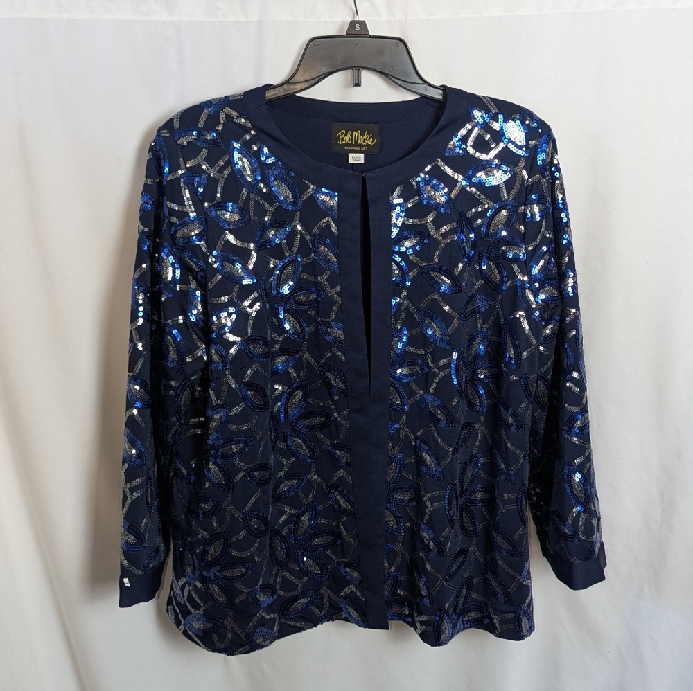 Bob Mackie Wearable Art Sequin Top Size Large